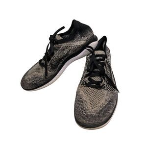 Nike Free RN Flyknit 2018 Womens 9 Black Gray Lace Up Low Top Running Shoes